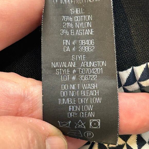 Theory women's Navalane Arlington cropped ink and ivory mid rise pants size 10 - Picture 7 of 7